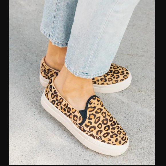 Soludos Leopard Bondi Platform Sneaker Flats 10 41 - Picture 1 of 10
